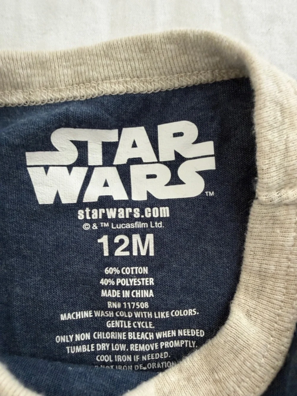 Star Wars Navy Blue Tee with Red & White Logo